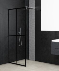 vidaXL Inloopdouchewand 100x195 cm transparant gehard glas