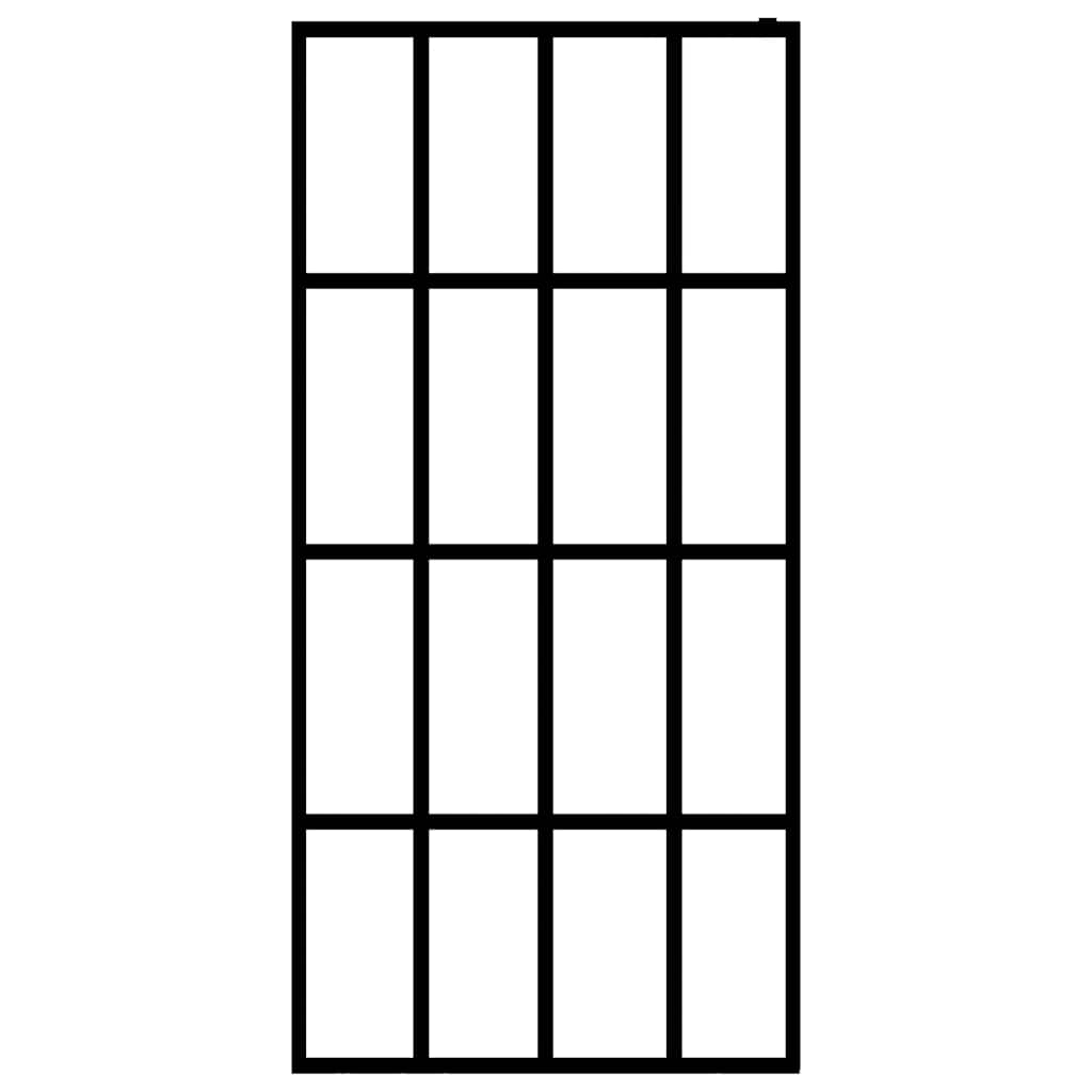 vidaXL Inloopdouchewand 118x190 cm mat gehard glas - Afbeelding 3