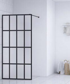 vidaXL Inloopdouchewand 118x190 cm mat gehard glas