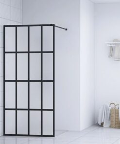 vidaXL Inloopdouchewand 140x195 cm mat gehard glas