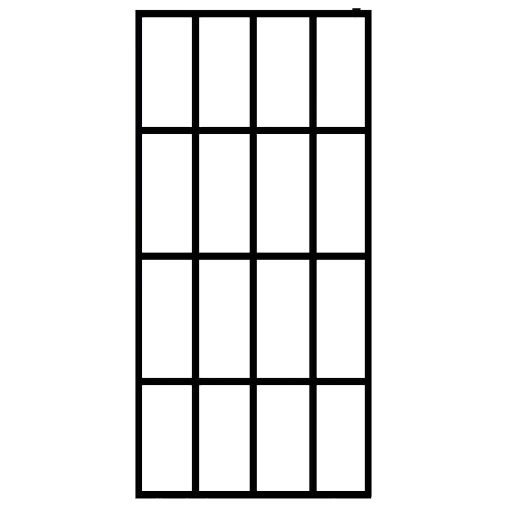 vidaXL Inloopdouchewand 80x195 cm mat gehard glas - Afbeelding 3