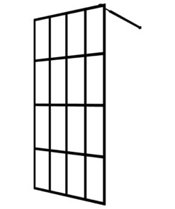 vidaXL Inloopdouchewand 90x195 cm transparant gehard glas