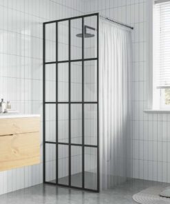 vidaXL Inloopdouchewand 90x195 cm transparant gehard glas