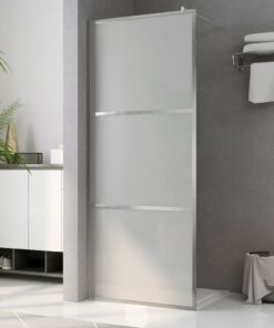 vidaXL Inloopdouchewand mat 100x195 cm ESG-glas