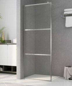 vidaXL Inloopdouchewand transparant 100x195 cm ESG-glas