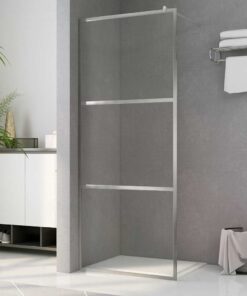 vidaXL Inloopdouchewand transparant 140x195 cm ESG-glas