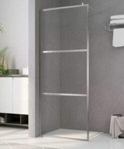 vidaXL Inloopdouchewand transparant 80x195 cm ESG-glas