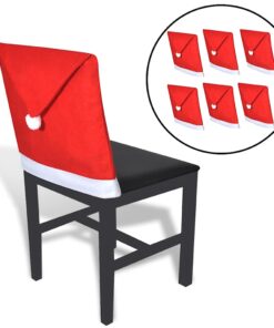 vidaXL Kerstmutshoezen voor stoelleuning 6 st