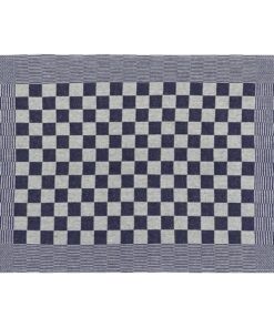 vidaXL Keukendoeken 10 st 50x70 cm katoen blauw en wit