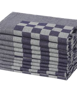 vidaXL Keukendoeken 20 st 50x70 cm katoen blauw en wit