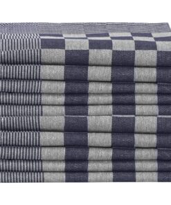 vidaXL Keukendoeken 20 st 50x70 cm katoen blauw en wit