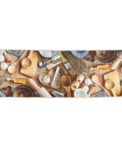 vidaXL Keukenmat wasbaar anti-slip 60x180 cm meerkleurig