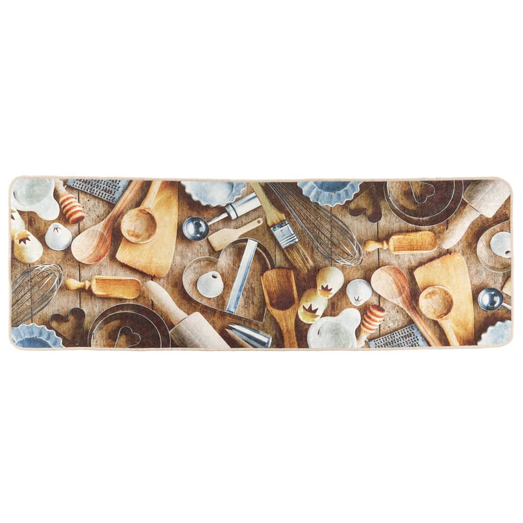 vidaXL Keukenmat wasbaar anti-slip 60x180 cm meerkleurig