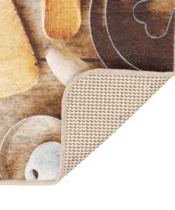 vidaXL Keukenmat wasbaar anti-slip 60x180 cm meerkleurig