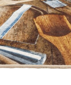 vidaXL Keukenmat wasbaar anti-slip 60x180 cm meerkleurig