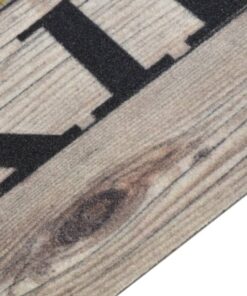 vidaXL Keukenmat wasbaar cooking-print 45x150 cm fluweel grijs