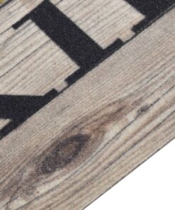 vidaXL Keukenmat wasbaar cooking-print 60x180 cm fluweel grijs