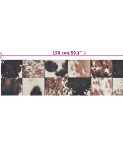 vidaXL Keukenmat wasbaar dierenhuidprint 45x150 cm fluweel