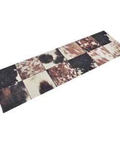 vidaXL Keukenmat wasbaar dierenhuidprint 60x180 cm fluweel