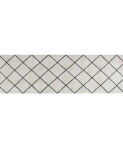 vidaXL Keukenmat wasbaar geblokt 45x150 cm fluweel