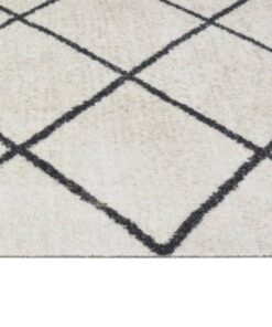 vidaXL Keukenmat wasbaar geblokt 45x150 cm fluweel