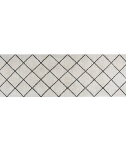 vidaXL Keukenmat wasbaar geblokt 60x180 cm fluweel