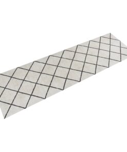 vidaXL Keukenmat wasbaar geblokt 60x180 cm fluweel