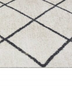 vidaXL Keukenmat wasbaar geblokt 60x300 cm fluweel