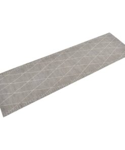 vidaXL Keukenmat wasbaar geruit 45x150 cm fluweel