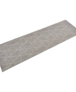 vidaXL Keukenmat wasbaar geruit 60x180 cm fluweel