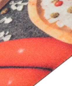 vidaXL Keukenmat wasbaar groenteprint 60x180 cm fluweel