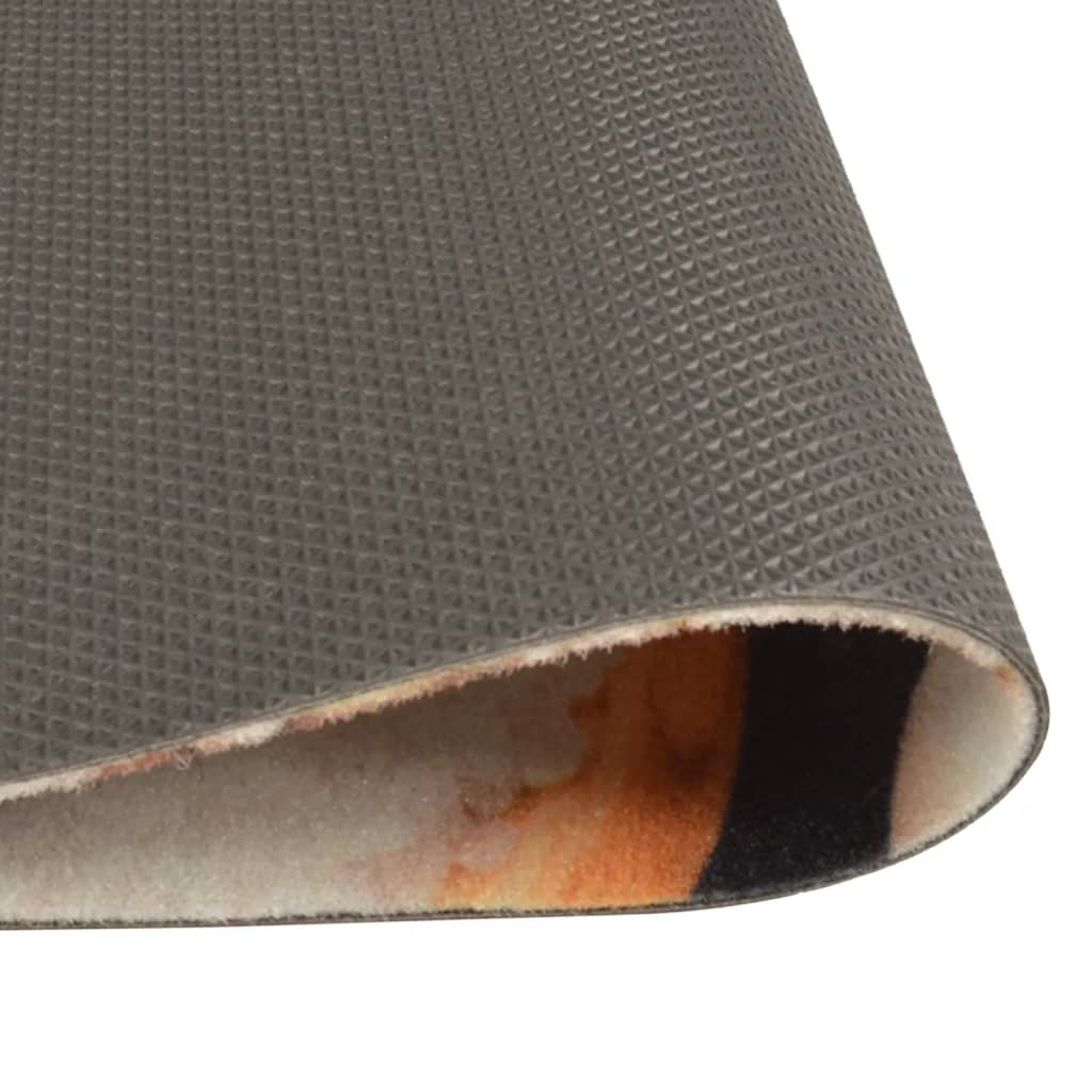 vidaXL Keukenmat wasbaar groenteprint 60x300 cm fluweel