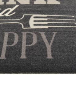 vidaXL Keukenmat wasbaar keukenprint 60x180 cm fluweel zwart