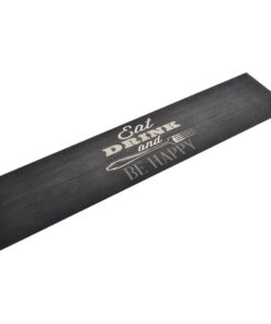 vidaXL Keukenmat wasbaar keukenprint 60x300 cm fluweel zwart