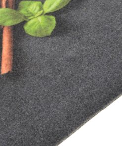 vidaXL Keukenmat wasbaar kruidenprint 60x180 cm fluweel