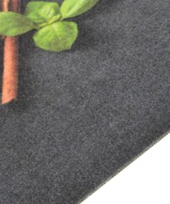 vidaXL Keukenmat wasbaar kruidenprint 60x300 cm fluweel