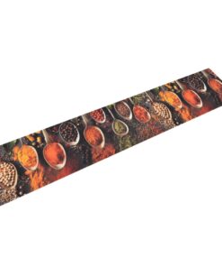 vidaXL Keukenmat wasbaar lepel- en kruidenprint 60x300 cm fluweel