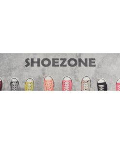 vidaXL Keukenmat wasbaar shoezone-print 45x150 cm fluweel