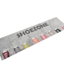 vidaXL Keukenmat wasbaar shoezone-print 45x150 cm fluweel