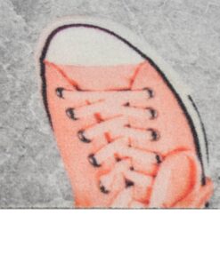 vidaXL Keukenmat wasbaar shoezone-print 60x300 cm fluweel