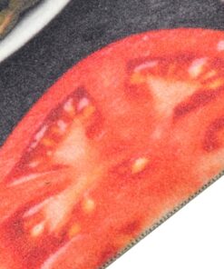 vidaXL Keukenmat wasbaar wijn- en dinerprint 60x180 cm fluweel