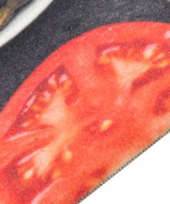 vidaXL Keukenmat wasbaar wijn- en dinerprint 60x300 cm fluweel