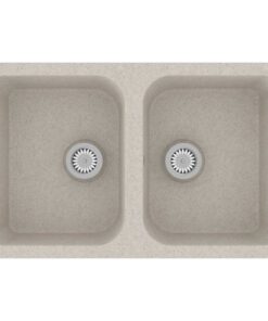 vidaXL Keukenwasbak Beige 76 x 48 x 30 cm Kwarts en hars