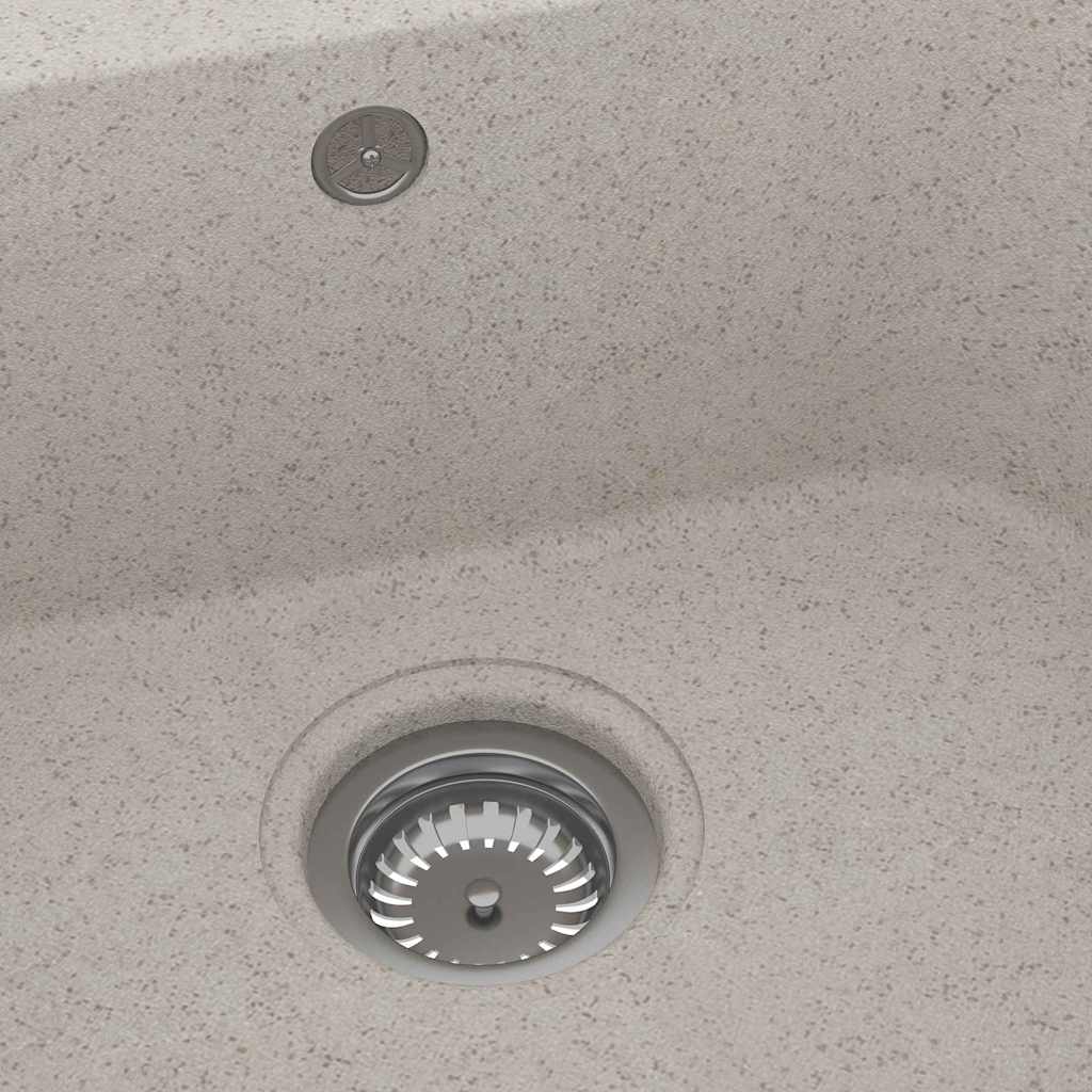 vidaXL Keukenwasbak Beige 76 x 48 x 30 cm Kwarts en hars - Image 5