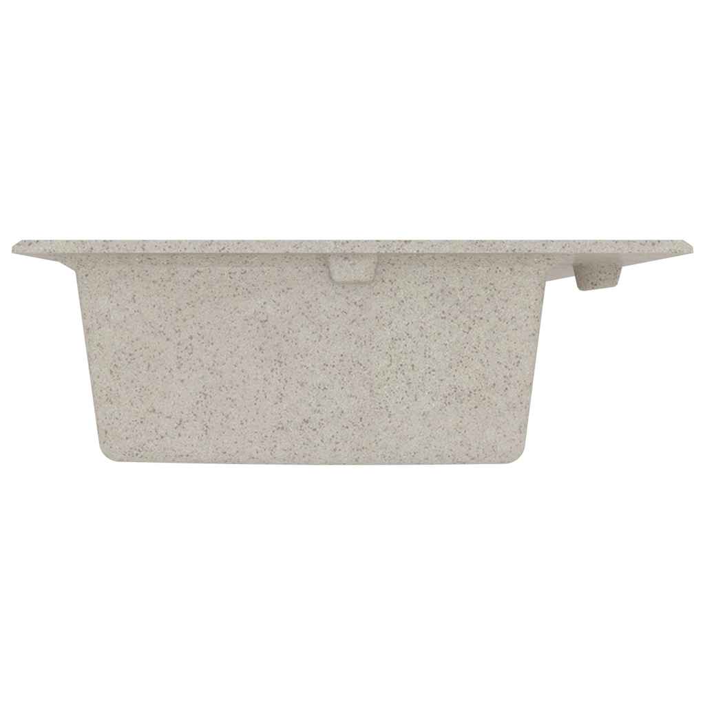 vidaXL Keukenwasbak Beige 79 x 50 x 31 cm Kwarts en Hars - Image 5