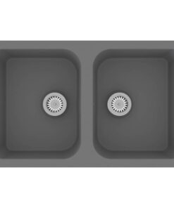 vidaXL Keukenwasbak Grijs 76 x 48 x 30 cm Kwarts en hars