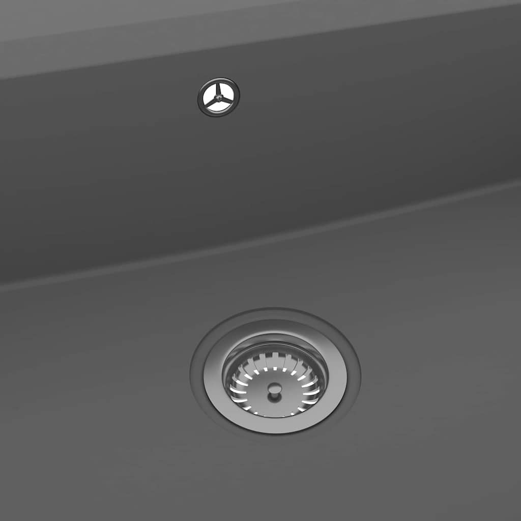 vidaXL Keukenwasbak Grijs 79 x 50 x 31 cm Kwarts en Hars - Image 6