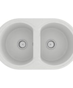 vidaXL Keukenwasbak Wit 78 x 47 x 20.5 cm Graniet