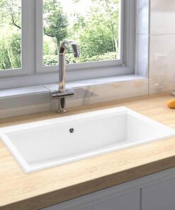 vidaXL Keukenwasbak Wit 79 x 50 x 31 cm Kwarts en Hars