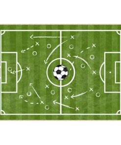 vidaXL Kindervloerkleed voetbalveld wasbaar antislip 160x230 cm groen